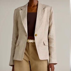 Quince Classy, European Linen Womens Blazer, Size Medium. NWOT. Never Worn.